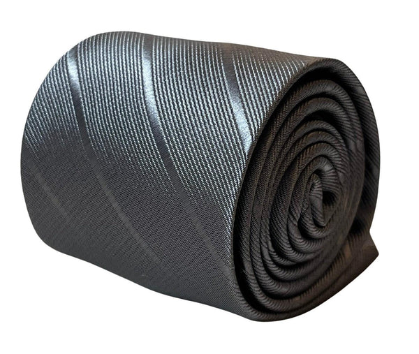 silver grey tie with slate striped design